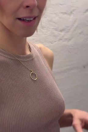 Double Creampie During Sneaky Stairwell Hook up with 2 Guys  Sloppy Seconds