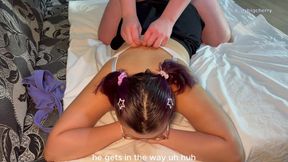 stepfather gives massage