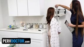 Perv Doctor - Ginger Teen Who Discovered Her Health Insurance Expired Pays Her Doctor With Pussy Instead