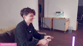 Powerful lesbian girl slaps Jeny Smith, can't resist