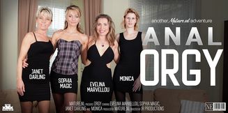 Horny milfs go wild in hardcore anal orgy