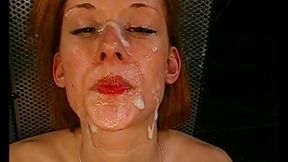 Sexy German vintage girls are deepthroating big cocks before having facial cumshots