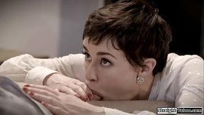 Guy is cheating with his wifes home nurse right next to her