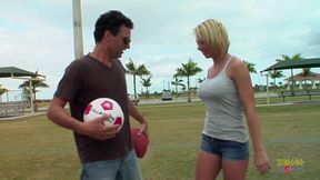 Football player goes home with her coach to have sex