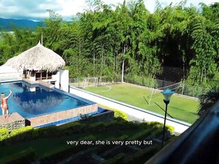 My hot stepmother's ally with the large booty comes to our abode and seduces me during the time that my stepfather is unaware - Naty Delgado, Carla Morelli & Pipe Hunk.