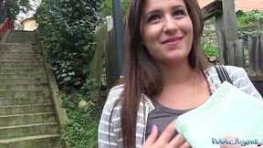 Slutty babe needs money so she gets fucked for it