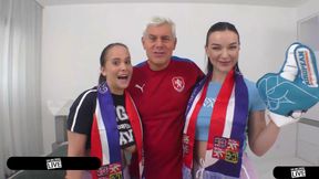 Giant Tits &amp; Massive Ass Football Ultras Lady Gang &amp; Jennifer Mendez Squirt Drinking Foursome - Immoral Live 4K